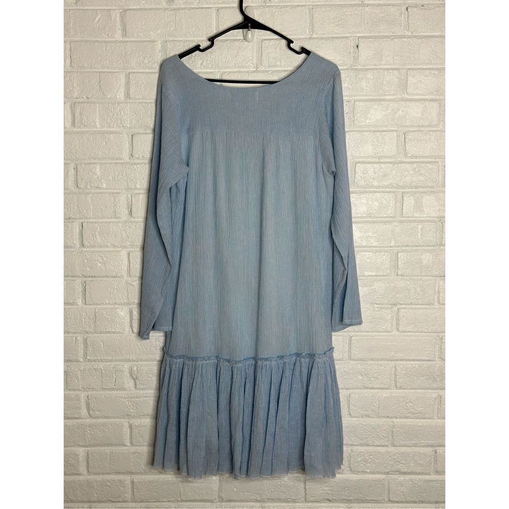 Apiece Apart Long Sleeve Blue Cotton Dress size 6 - Picture 5 of 5